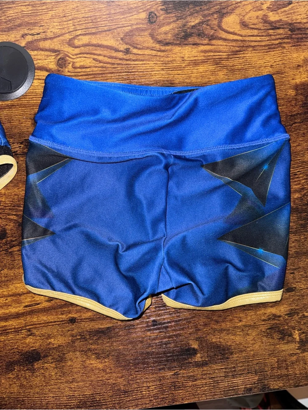 CHEER ATHLETICS Blue and Gold Kids Cheer Set - CA Paw Logo Crop Top & Shorts
